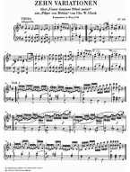 W.A. Mozart: 10 Variations on 'Unser dummer Pöbel' KV 455 (noty na klavír)