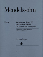 Felix Mendelssohn Bartholdy: Variations Op. 17 and Other Pieces (noty na violoncello, klavír)