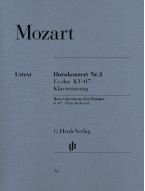 W.A. Mozart: Horn Concerto No.2 In E Flat K.417 (noty na lesní roh, klavír)