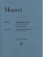 W.A. Mozart: Concerto For Horn And Orchestra No. 4 Eb Major (noty na lesní roh, klavír)