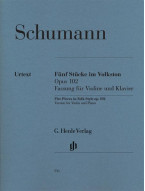 Robert Schumann: 5 Pieces in Folk Style, Op. 102 (noty na housle, klavír)