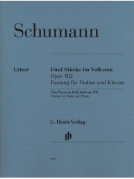 Robert Schumann: 5 Pieces in Folk Style, Op. 102 (noty na housle, klavír)
