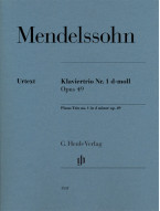 Felix Mendelssohn Bartholdy: Piano Trio No. 1 in D Minor, Op. 49 (noty na housle, violoncello, klavír)