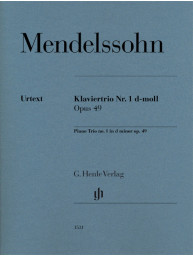 Felix Mendelssohn Bartholdy: Piano Trio No. 1 in D Minor, Op. 49 (noty na housle, violoncello, klavír)