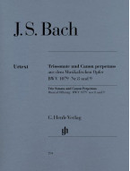 J.S. Bach: Trio Sonata Canon Perpetuos BWV 1079 Nr. 8 und 9 (noty na příčnou flétnu, housle, klavír)