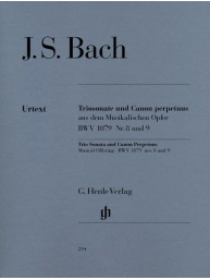 J.S. Bach: Trio Sonata Canon Perpetuos BWV 1079 Nr. 8 und 9 (noty na příčnou flétnu, housle, klavír)