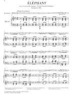 Camille Saint-Saëns: Elephant - The Carnival Of The Animals (noty na kontrabas, klavír)