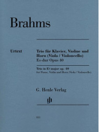 Johannes Brahms: Horn Trio E Flat Major Op. 40 (noty na housle, lesní roh, klavír)