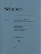 Franz Schubert: On the River, D. 943 (noty na zpěv, vysoký hlas, lesní roh, klavír)