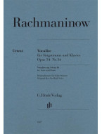 Sergej Rachmaninov: Vocalise Op.34 No.14 (noty na zpěv, vysoký hlas, klavír)