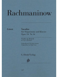 Sergej Rachmaninov: Vocalise Op.34 No.14 (noty na zpěv, vysoký hlas, klavír)