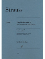 Richard Strauss: 4 Songs Op. 27 (noty na zpěv, vysoký hlas, klavír)