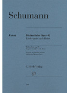 Robert Schumann: Dichterliebe Op. 48 Song Cycle On Poems By Heine (noty na zpěv, střední hlas, klavír)