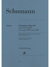 Robert Schumann: Song Cycle Op. 39, On Poems by Eichendorff (noty na zpěv, střední hlas, klavír)