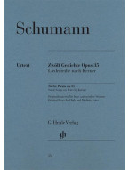 Robert Schumann: 12 Poems Op. 35, Songs On Texts by Kerner (noty na zpěv, vysoký a střední hlas, klavír)
