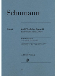 Robert Schumann: 12 Poems Op. 35, Songs On Texts by Kerner (noty na zpěv, vysoký a střední hlas, klavír)