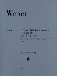 Carl Maria von Weber: Trio In G Minor Op.63 (noty na příčnou flétnu, violoncello, klavír)
