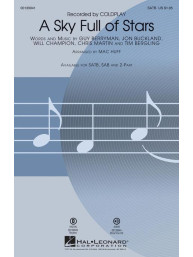 Coldplay: A Sky Full of Stars (noty na sborový zpěv, SATB) - SADA 5 ks