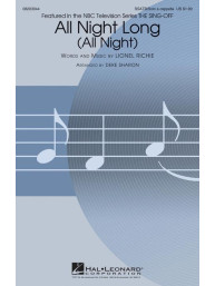 Lionel Richie: All Night Long (All Night) (noty na sborový zpěv, SATBB a cappella) - SADA 5 ks