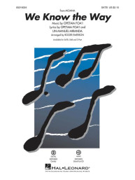We Know the Way from Moana (noty na sborový zpěv, SATB) - SADA 5 ks