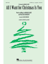 Mariah Carey: All I Want For Christmas Is You (noty na sborový zpěv, SATB a cappella) - SADA 5 ks