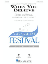 When You Believe from The Prince of Egypt (noty na sborový zpěv, SATB) - SADA 5 ks