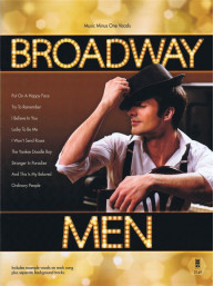Music Minus One: Broadway Men (noty na klavír, zpěv, akordy) (+audio)