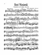 Wieniawski: Violin Concerto No. 2 in D Major, Op. 22 & Sarasate: Zigeunerweisen, Op. 20 (noty na housle) (+audio)