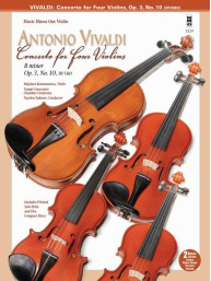 Antonio Vivaldi: Concerto for Four Violins in B minor, Op. 3/10 (noty na housle) (+audio)