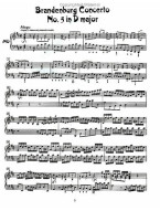 J.S. Bach: Brandenburg Concerto No. 5 in D Major, BWV1050 (noty na klavír) (+audio)