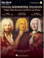 3 Trio Sonatas: Vivaldi, Boismorter and Telemann (noty na příčnou flétnu nebo housle) (+audio)