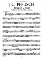 Pepusch: Sonata in C Major & Telemann: Sonata in C minor (noty na hoboj) (+audio)