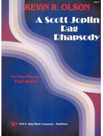 Kevin Olson: A Scott Joplin Rag Rhapsody (noty na čtyřruční klavír)
