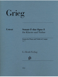 Edvard Grieg: Sonata F Major Op. 8 For Piano and Violin (noty na housle, klavír)