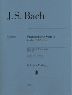 J.S. Bach: French Suite V in G Major BWV 816 (noty na klavír)