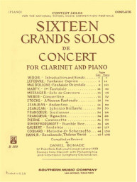 Daniel Bonade: 16 Grand Solos de Concert (noty na klarinet, klavír)
