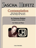 Johannes Brahms, Jascha Heifetz: Contemplation (noty na housle, klavír)