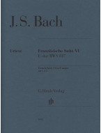 Johann Sebastian Bach: French Suite VI in E major BWV 817 (noty na klavír)