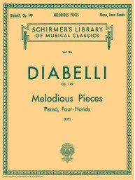 Anton Diabelli: Melodious Pieces on 5 Notes, Op. 149 - Melodická cvičení (noty na čtyřruční klavír)