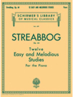 Louis Streabbog: 12 Easy and Melodious Studies, Op. 64, Grade 2 (noty na klavír)