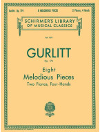 Cornelius Gurlitt: 8 Melodious Pieces, Op. 174 (noty na čtyřruční klavír)