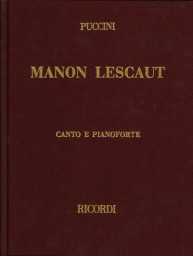 Giacomo Puccini: Manon Lescaut - tvrdá plátěná vazba (noty na zpěv, klavír)