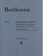 Beethoven: String Quartets and String Quartet-Version of the Piano Sonata op. 18/1-6 und op. 14/1 (noty pro smyčcový kvartet)