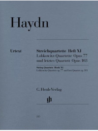 Joseph Haydn: String Quartets Book XI Op. 77 and 103 - Lobkowitz-Quartets and last Quartet (noty pro smyčcový kvartet)