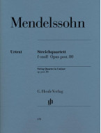 Felix Mendelssohn: String Quartet F Minor Op. Posth. 80 (noty pro smyčcový kvartet)