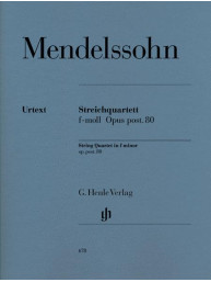 Felix Mendelssohn: String Quartet F Minor Op. Posth. 80 (noty pro smyčcový kvartet)
