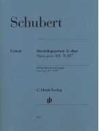 Franz Schubert: String Quartet in G Major, Op. post. 161 D 887 (noty pro smyčcový kvartet)