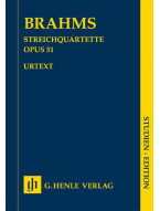 Johannes Brahms: String Quartets Op. 51 no. 1 C minor and no. 2 A minor (noty pro smyčcový kvartet)