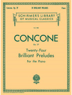 Giuseppe Concone: 24 Brilliant Preludes, Op. 37 (noty na klavír)