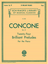 Giuseppe Concone: 24 Brilliant Preludes, Op. 37 (noty na klavír)